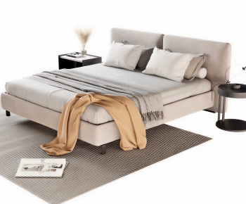 Modern Double Bed-ID:896265037