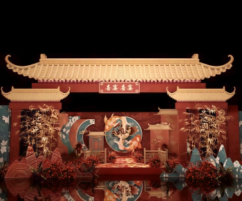 New Chinese Style Banquet Hall-ID:743014109