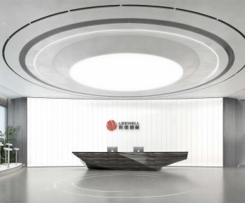 Modern Office Reception Desk-ID:617930892