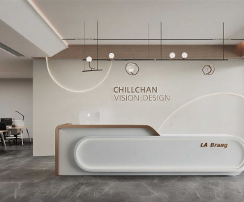 Modern Office Reception Desk-ID:482506992