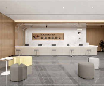 Modern Office Reception Desk-ID:492453109