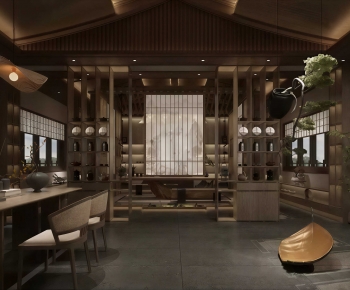 New Chinese Style Teahouse Tea House-ID:707099415