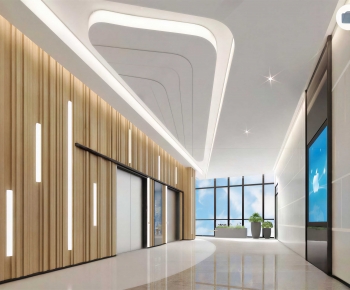 Modern Office Elevator Hall-ID:348943954