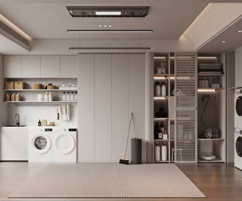 Modern Balcony Laundry Room-ID:941886907