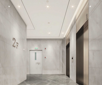Modern Office Elevator Hall-ID:748594059
