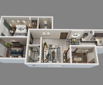 Modern A Bird's-eye View Of Home Decoration-ID:952384956