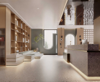 Modern Hospital Hall-ID:768225914