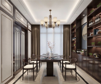 New Chinese Style Dining Room-ID:574894919