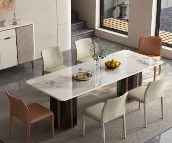 Modern Dining Table And Chairs-ID:761784081