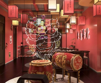 New Chinese Style Teahouse Tea House-ID:564060931