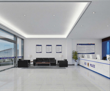 Modern Office Reception Desk-ID:680744899