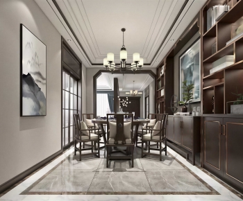 New Chinese Style Dining Room-ID:937925105