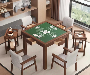 Modern Mahjong Tables And Chairs-ID:402429117