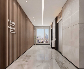 Modern Corridor Elevator Hall-ID:346416952