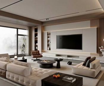 Modern A Living Room-ID:723331098