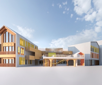 Modern Appearance Of Commercial Building-ID:222913988