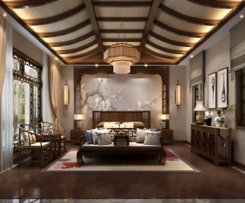 New Chinese Style Bedroom-ID:872591975