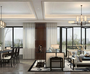 New Chinese Style A Living Room-ID:279251106