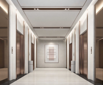 Modern Office Elevator Hall-ID:558445931