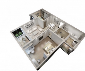 Modern A Bird's-eye View Of Home Decoration-ID:406991001