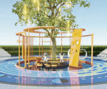 Modern Park Landscape-ID:442122942