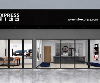 Modern Facade Element-ID:764256957