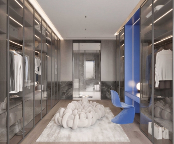 Modern Clothes Storage Area-ID:985764034