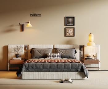 Modern Double Bed-ID:429049022