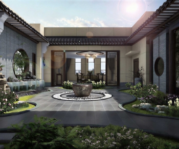 New Chinese Style Courtyard/landscape-ID:523839085
