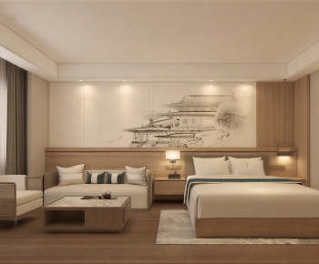 New Chinese Style Bedroom-ID:580535896