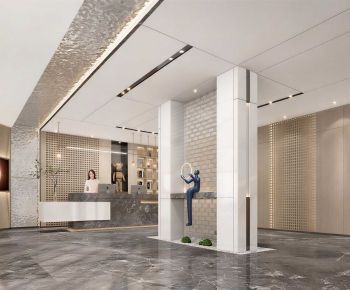 Modern Office Reception Desk-ID:696010117