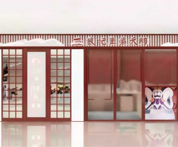 New Chinese Style Facade Element-ID:334484105