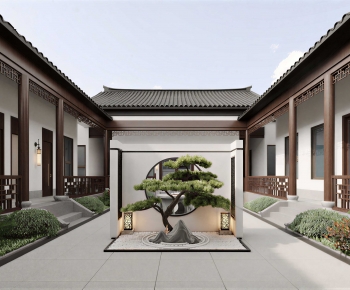 New Chinese Style Courtyard/landscape-ID:858221058