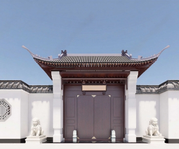 New Chinese Style Facade Element-ID:300059317