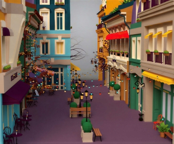 Modern Commercial Street-ID:916843895