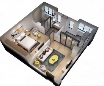 Modern A Bird's-eye View Of Home Decoration-ID:583909038