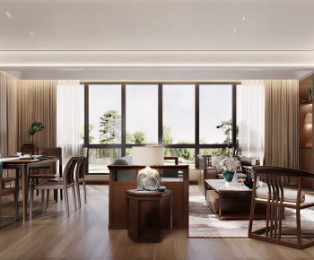 New Chinese Style A Living Room-ID:406101943