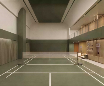 Modern Indoor Badminton Court-ID:804014924