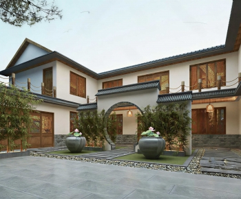 New Chinese Style Courtyard/landscape-ID:352850912