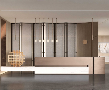 Modern Office Reception Desk-ID:891196015