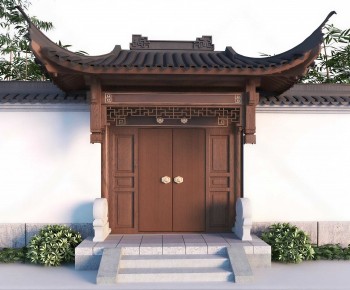 New Chinese Style Facade Element-ID:920388949