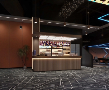 Industrial Style Billiard Room-ID:253478051