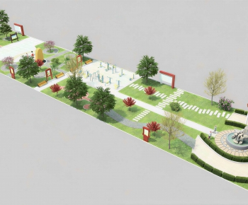 Modern Park Landscape-ID:642440357