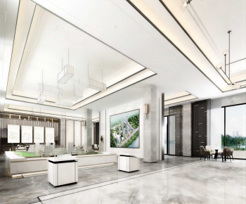 Modern Office Reception Desk-ID:503180049