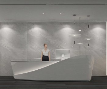 Modern Office Reception Desk-ID:253652106