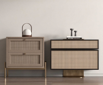 Wabi-sabi Style Bedside Cupboard-ID:826560024