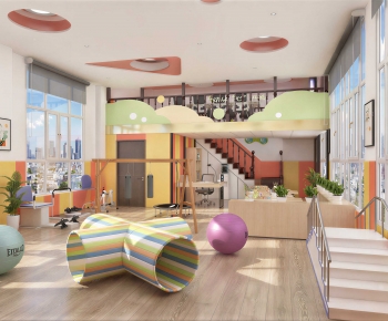 Modern Children's Room Activity Room-ID:624274022