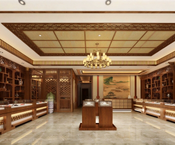 New Chinese Style Exhibition Hall-ID:340848921