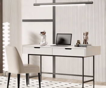 Modern Computer Desk And Chair-ID:913086899