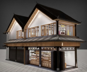 New Chinese Style Appearance Of Commercial Building-ID:123616934